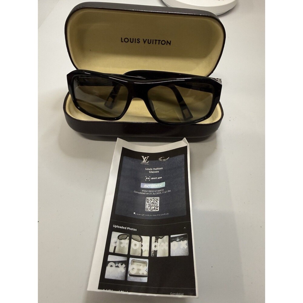 LOUIS VUITTON LV Sunglasses Z0277E Black/Silver Men w/COA & Case - Picture 2 of 7